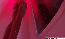 Kendra Cole, a stunning brunette, enjoys a sensual shower in homemade video