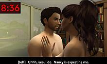 El encuentro caliente de las mujeres casadas con su vecino en Sims 4