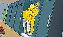 Marge, seorang suri rumah nakal, mengalami keseronokan anal di gim dan di rumah semasa suaminya pergi, dengan kartun Hentai bertemakan Simpsons yang lucu sebagai latar belakang